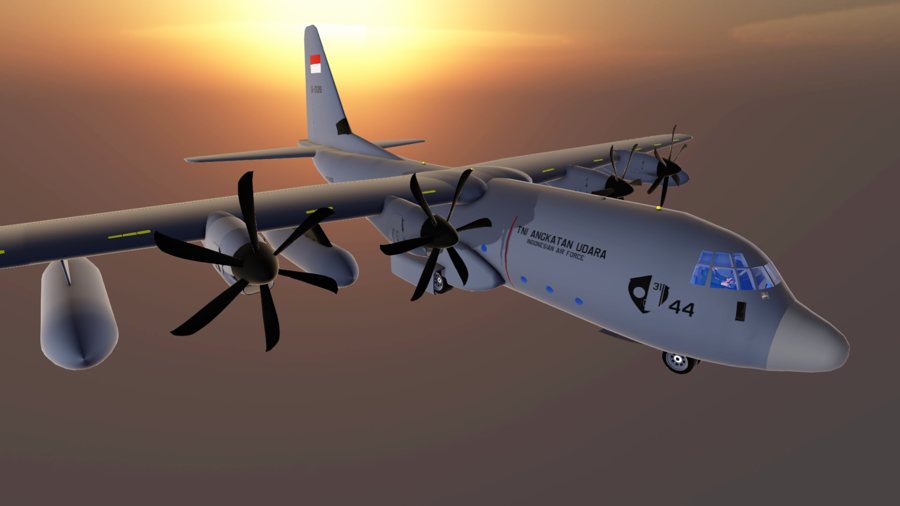 KC-130J Super Hercules (Box Cargo) built in SimplePlanes 2